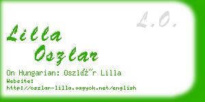 lilla oszlar business card